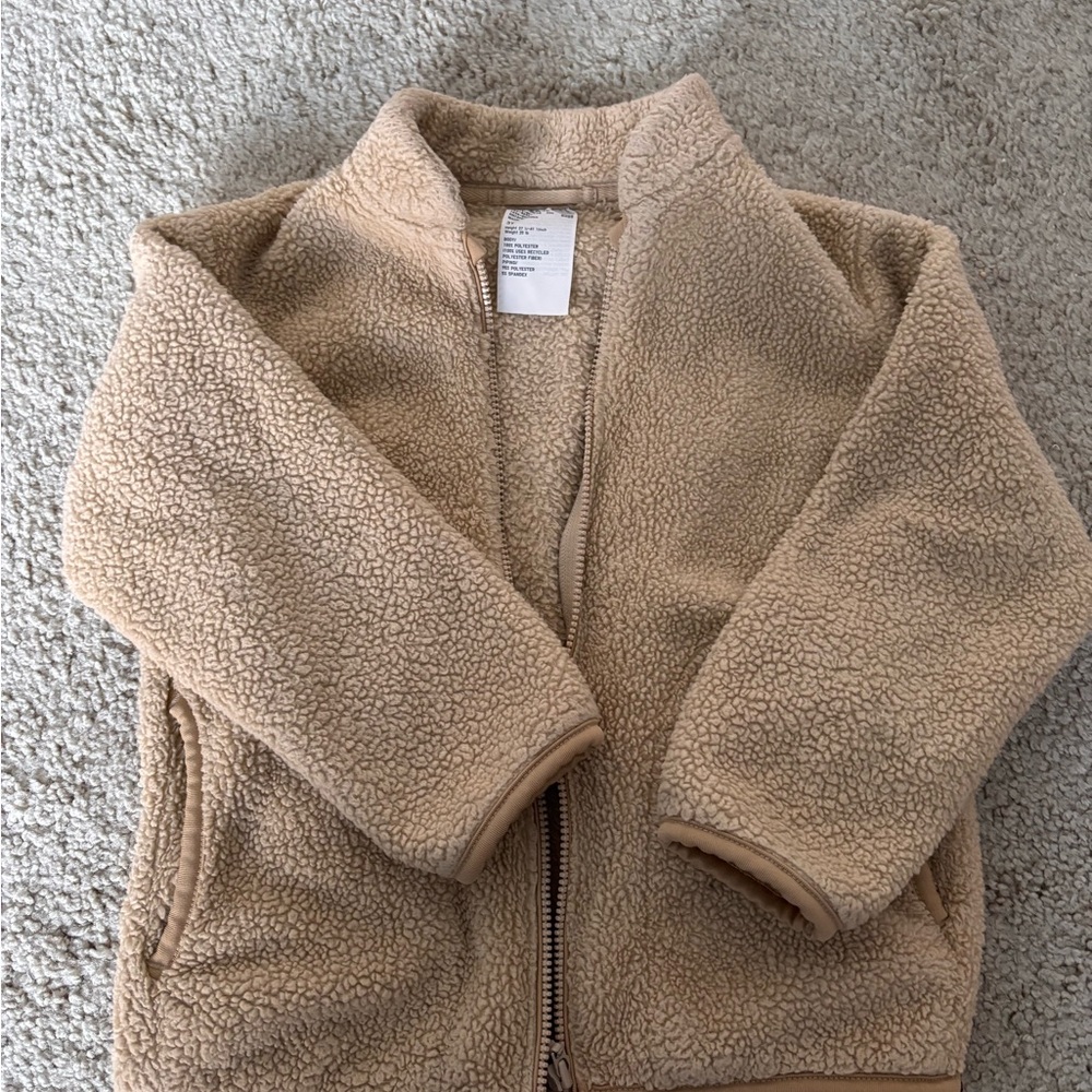 Uniqlo Kids Tan Fleece Jacket